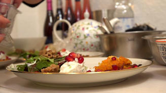  Süßkartoffeltaler mit Crème