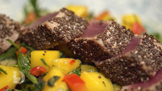 Thunfischfilet in Chiasamen-Kruste