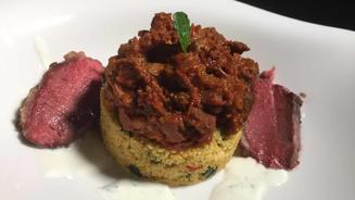 Zweierlei Eifellamm auf Couscous