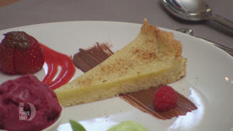 Himbeereis & Zitronen-Limetten-Tarte