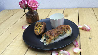 Überbackenes Ricotta-Spinat-Hähnchen