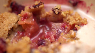 Crumble und Eis
