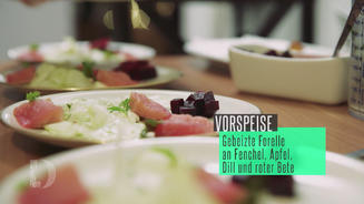 Gebeizte Forelle an Rote Beete