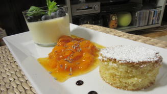 Cava-Créme mit Mandelkuchen