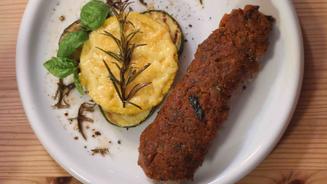 Lammlachse und Polenta-Zucchini-Gratin