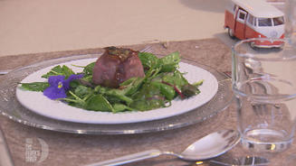 Mit Ziegenkäse gefüllte Feigen