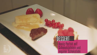 Honigparfait / vegane Schokolade