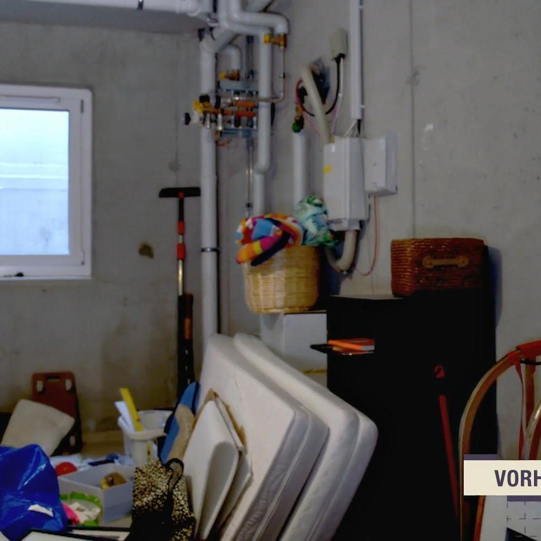 Voller Gerümpel: So sah der Keller von Petra und ihren Töchtern vor der Umgestaltung aus. Voller Gerümpel: So sah der Keller von Petra und ihren Töchtern vor der Umgestaltung aus.
