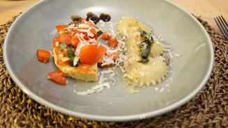 Ravioli mit Pilz-Ricotta Füllung