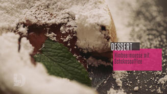 Himbeermousse mit Schokoladensoufflee