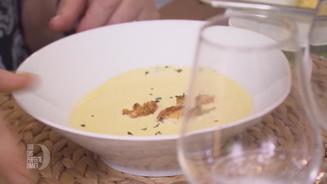 Comté Suppe mit Zitronenthymian