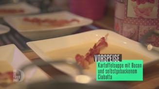 Kartoffelsuppe mit Bacon und Ciabatta