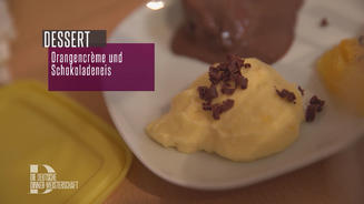 Lecker kalte Schoki küsst Orange