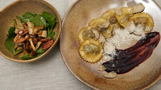 Getrüffelte Ravioli mit Rehfüllung