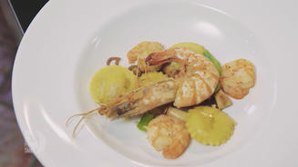 Ravioli mit Ricotta-Garnelenfüllung