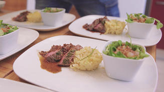 Kalbsfilet mit selbstgemachten Spätzle