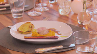 Kalbsfilet mit Kartoffelhaufen