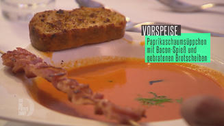 Paprikaschaumsüppchen mit Bacon