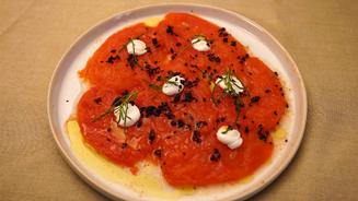 Tomato Carpaccio, Challah Bread