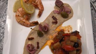 Caponata Siciliana mit Vitello Tonato 
