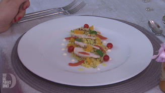 Salat vom Bauernhuhn auf Couscous