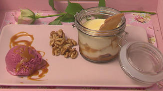 Schokoladentraum mit Karamellsoße