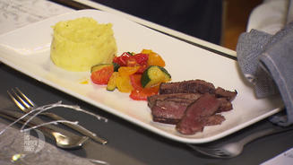 Kobe-Rind-Filet mit Rotweinsoße