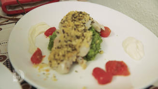 Ofenkabeljau mit Rosmarin-Kruste