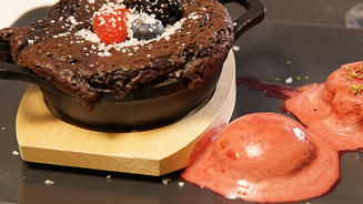 Gegrillter Schokokuchen
