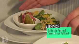 Gratinierte Feige an Feldsalat