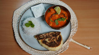  Indisches Butter-Chicken mit Reis