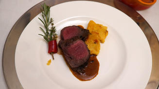 Sauerbraten „italienisch“ mit Polenta 