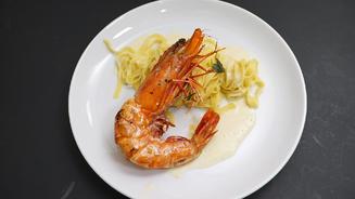 Garnele auf Pasta