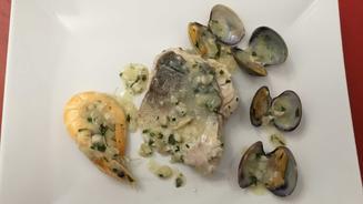 Seehechtfilet mit Meeresfrüchten