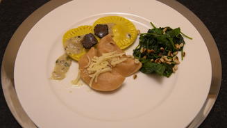 Pasta con Pumpkin & Spinat 