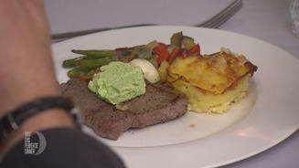 Rindersteak mit Kartoffelgratin