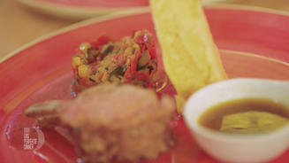 Berglamm mit Thymiankruste mit Polenta