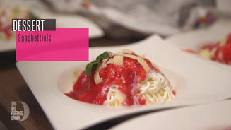 Selbstgemachtes Spaghettieis