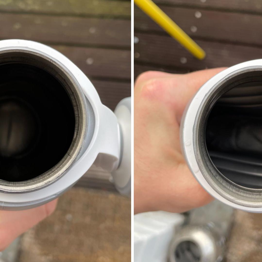Quetschtest bestanden: Die Keego lässt sich trotz-Metallbeschichtung wie eine normale Trinkflasche aus Plastik squeezen