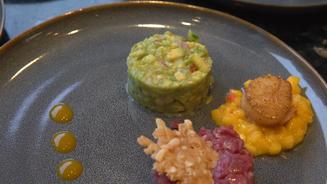 Avocado-Apfel-Tatar/Rind/Jacobsmuschel