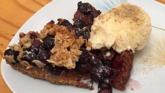 Blaubeerkuchen mit Crunch