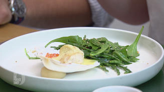 Jakobsmuschel & Queller-Rucola-Salat