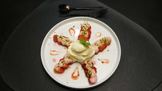 Mousse von weißer Schokolade
