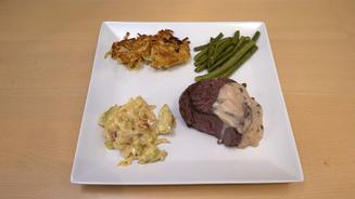 Rinderfilet mit weißer Pfefferrahmsoße