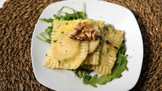 Frischkäse-Steinpilz-Ravioli
