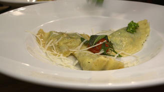 Ravioli mit Spinat-Ricotta-Füllung