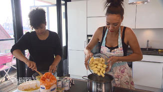 Gwen ist mit dem Menü überfordert