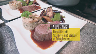 Rinderfilet mit Pilzrisotto
