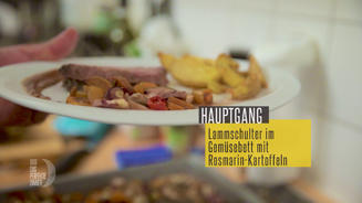 Lammschulter im Gemüsebeet