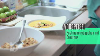 Pastinakensuppe mit Croutons